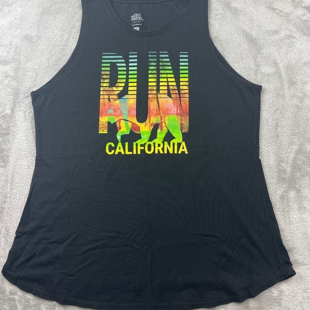 Raw Threads Athletics Run California Sleeveless Tank Top Women's XL
